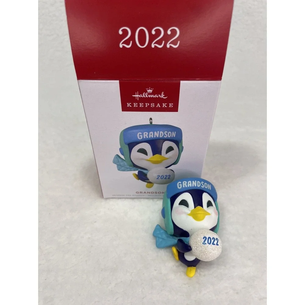 Hallmark Keepsake Grandson Penguin‎ 2022 Ornament NIB